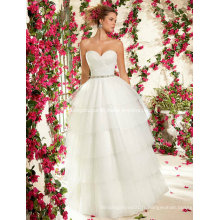 Organza Sweetheart Ball Gown Beaded Belt Wedding Wedding Dress